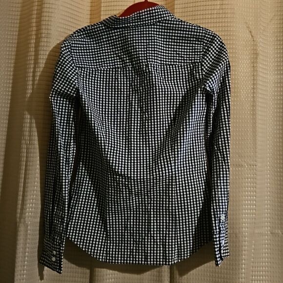 J. Crew stretch perfect shirt in black white  XS - Picture 6 of 6